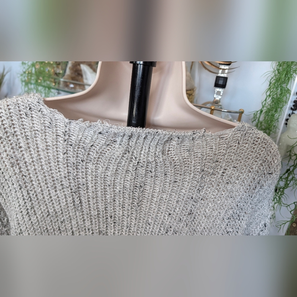 Point Zero Grey Ribbed Sweater XL *FLAW* - Picture 7 of 10